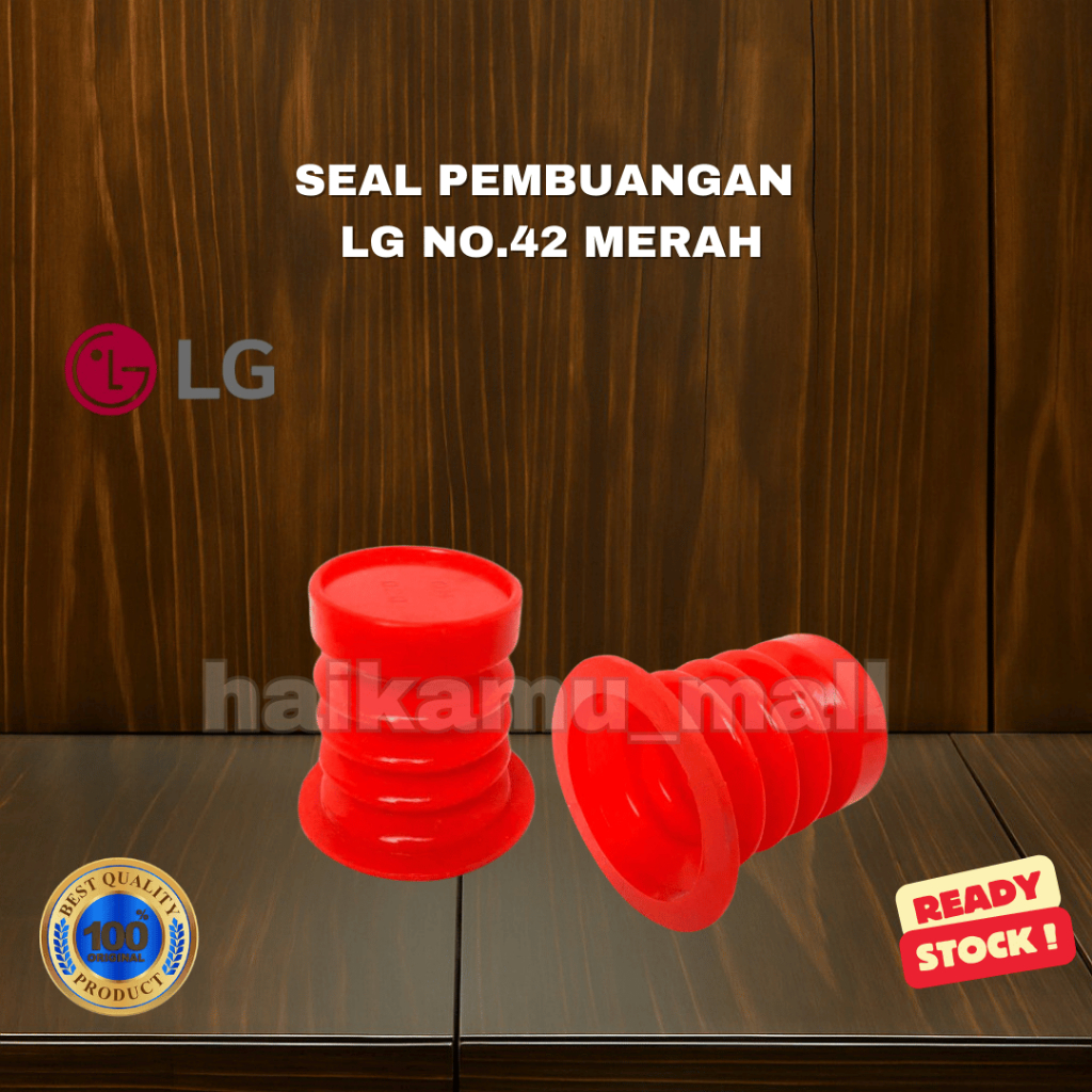 MERAH MESIN ORIGINAL LG WASHING MACHINE DRAIN SEAL RED / ORIGINAL LG WASHING MACHINE DRAIN SEAL