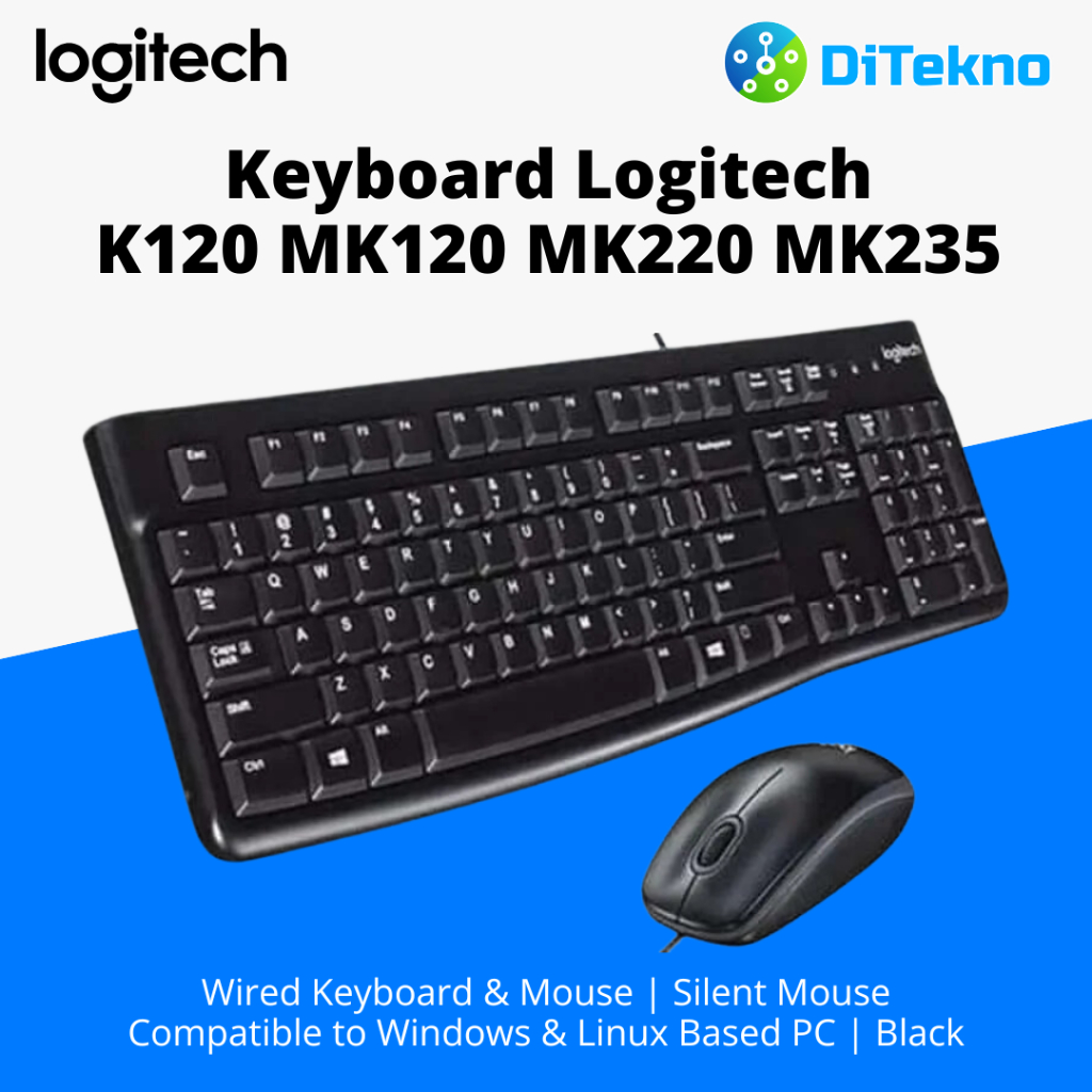 คีย์บอร์ด Logitech K120 MK220 MK120 MK235