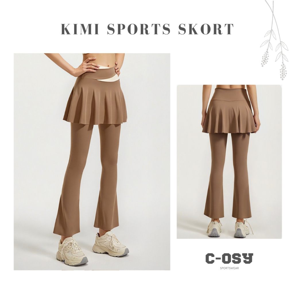 COSY - KIMI Sports Flared Leggings (S-XXL) กางเกงยิมโยคะ Zumba
