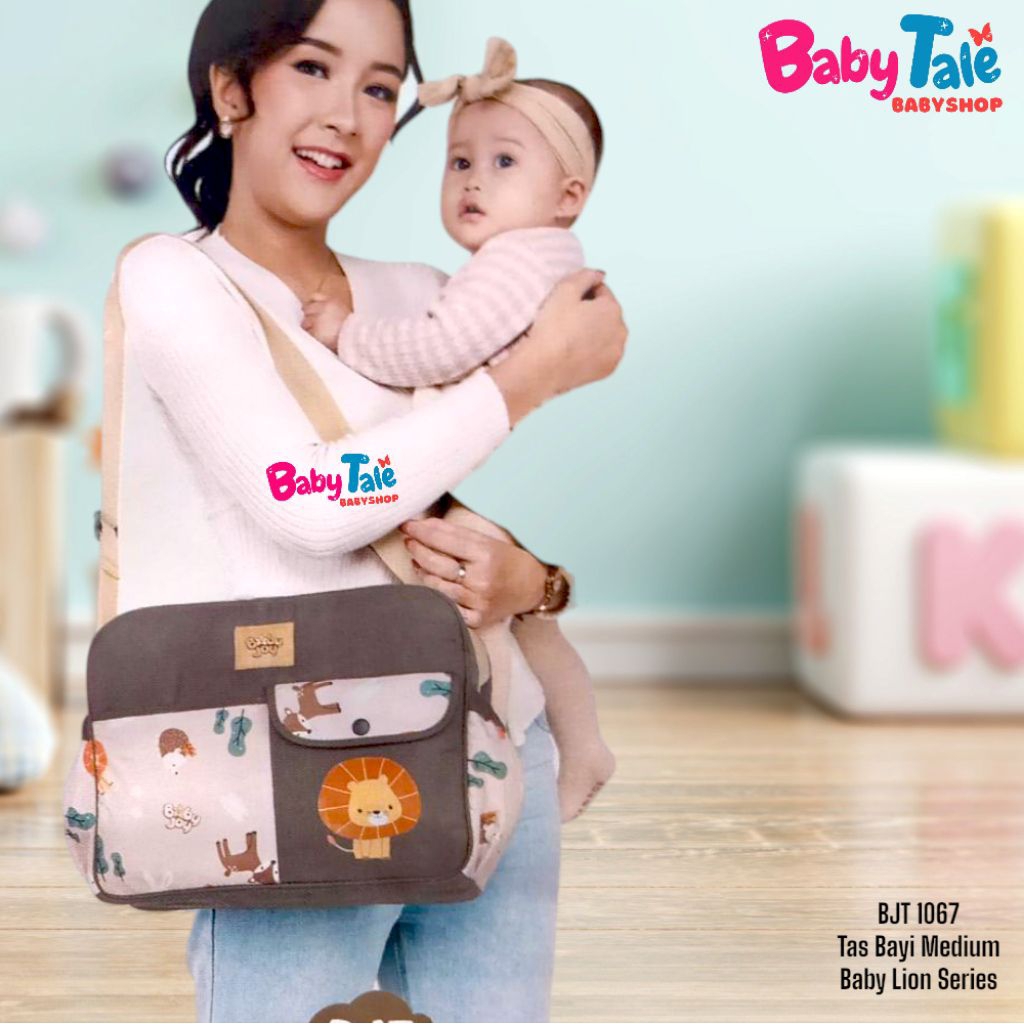 Baby Joy Medium Baby Bag Baby Lion Series BJT1067 BJT 1067 | กระเป๋าใส่เกียร์สําหรับเด็กทารกขนาดกลาง