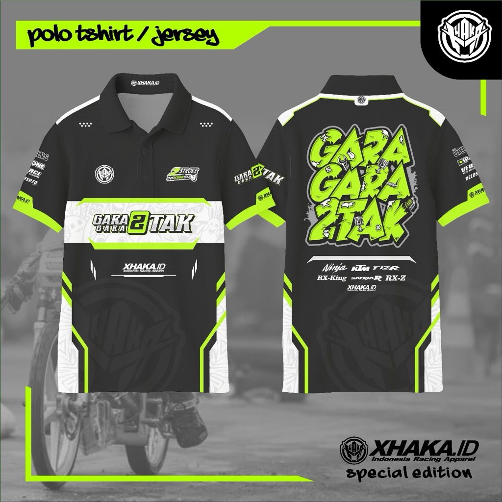 เสื้อ Gara Gara 2-Stroke ของแท้ XHAKA.ID ฟรีสติ๊กเกอร์