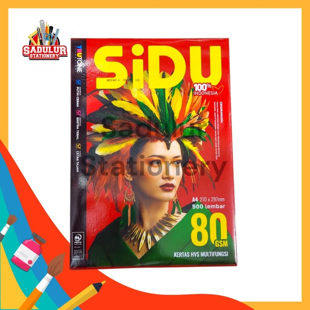 1 Ream of Sidu A4 80gsm HVS Paper A4 80gram Print Paper