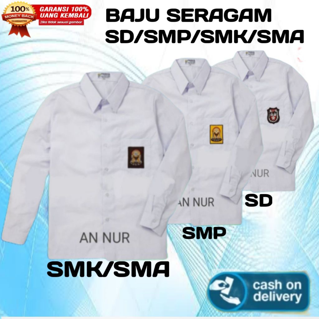 PLAIN LONG-SLEEVED SCHOOL UNIFORMS สําหรับ JUNIOR HIGH SCHOOL, VOCATIONAL SCHOOL, High SCHOOL, ELEME