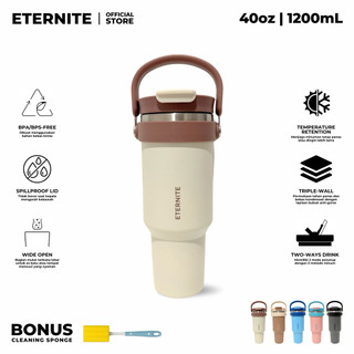 ETERNITE Submar 40oz [30hours Cold | 24hours Hot] Insulated Water Bottle with Stainless Steel 304 - 1200mL Tumbler Botol Air Minum Tahan Panas Tahan Dingin