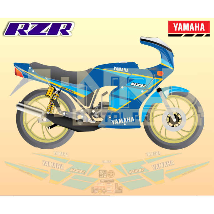 REPLIKA ขาย Original Full Color Replica 88 Yamaha RZR 135 Striping สติ๊กเกอร์