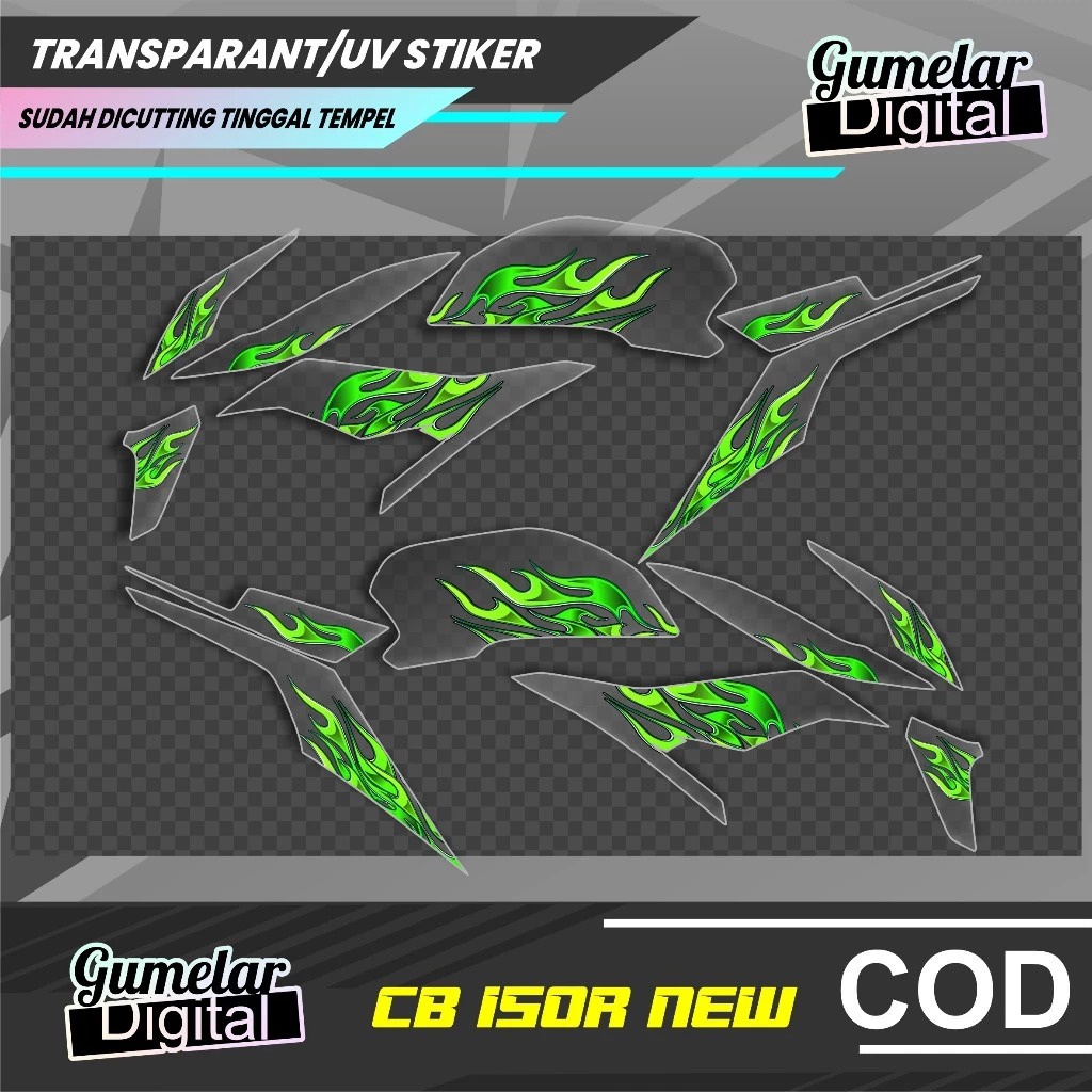 TRANSPARKENT UV STRIPING CB 150R V3 STREETFIRE FLAME DESIGN LIVERY RACING-CB150R-UV