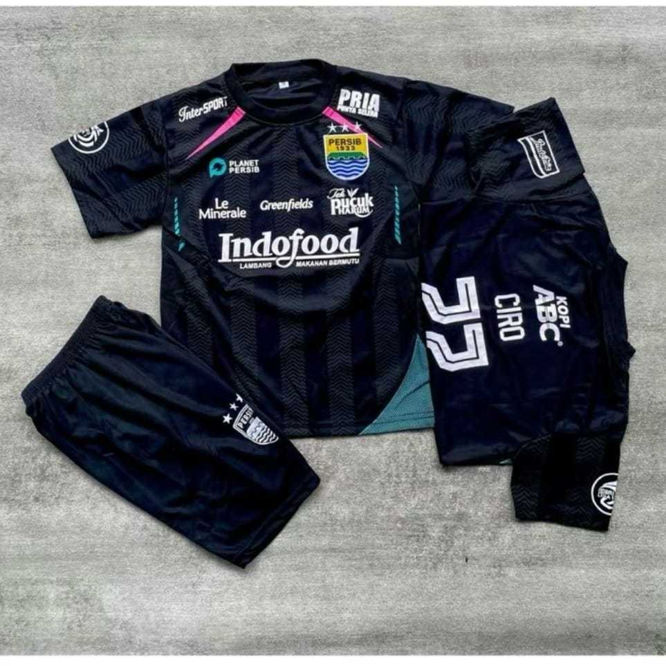 Batusuduang.store - ชุดเสื้อฟุตบอล Persib สีดําล่าสุดสําหรับเด็กอายุ 4-15 ปี