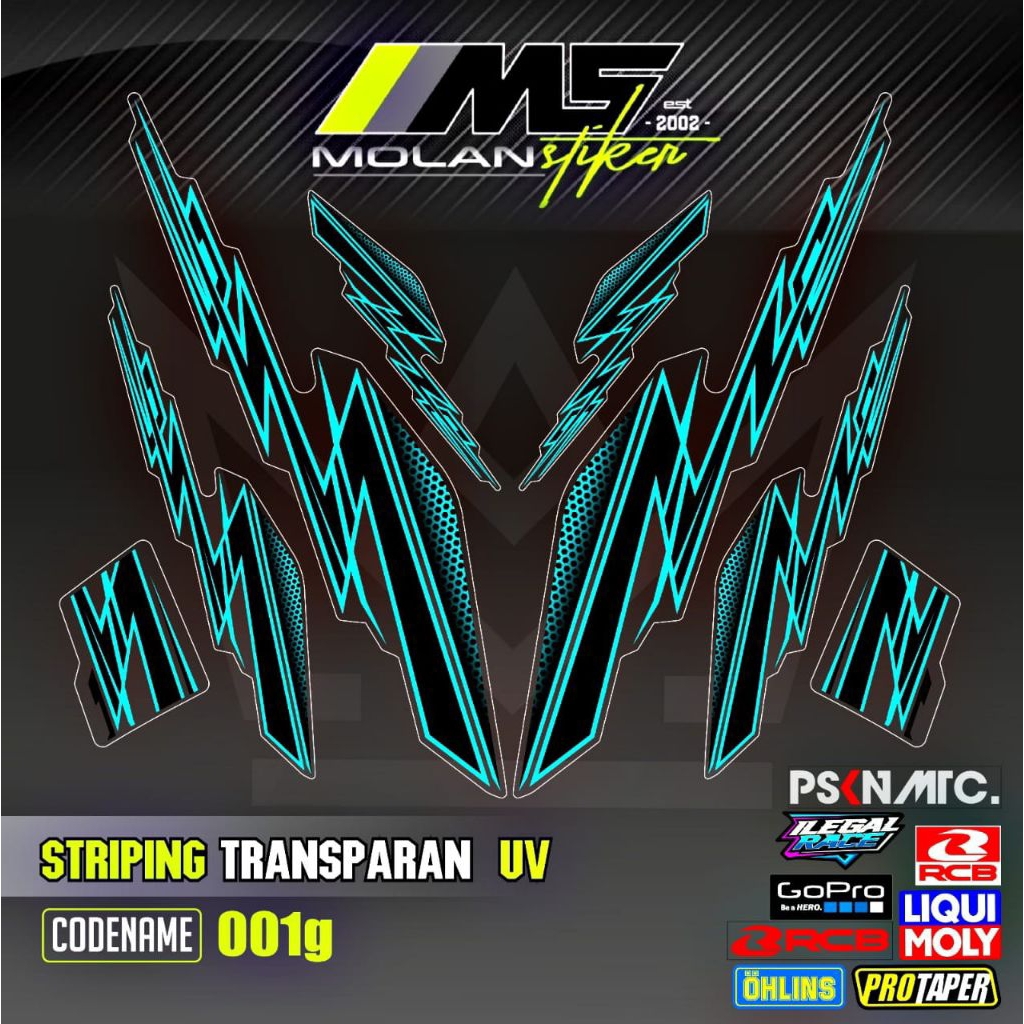 Decal สติกเกอร์ Striping Variation โปร่งใส Uv Fazzio Yamaha Fazzio 125 Hybrid Fazzio Neo Fazzio Lux 