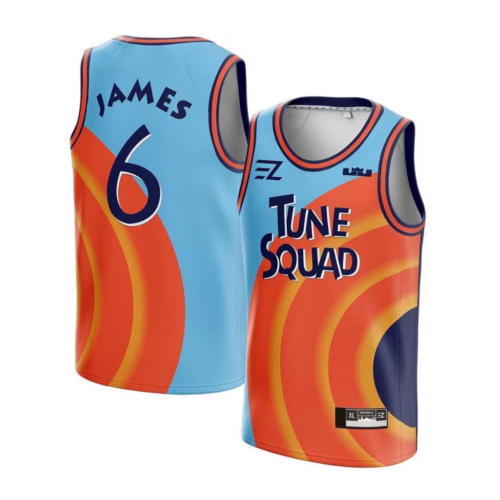 [ORIGINAL] Lebron James Space Jam 6 BLUE Jersey - Swingman เสื้อบาสเก็ตบอลเสื้อยืด Tshirt Top เครื่องแต่งกาย Tune3 Squ4d Lo0ney Tun3s