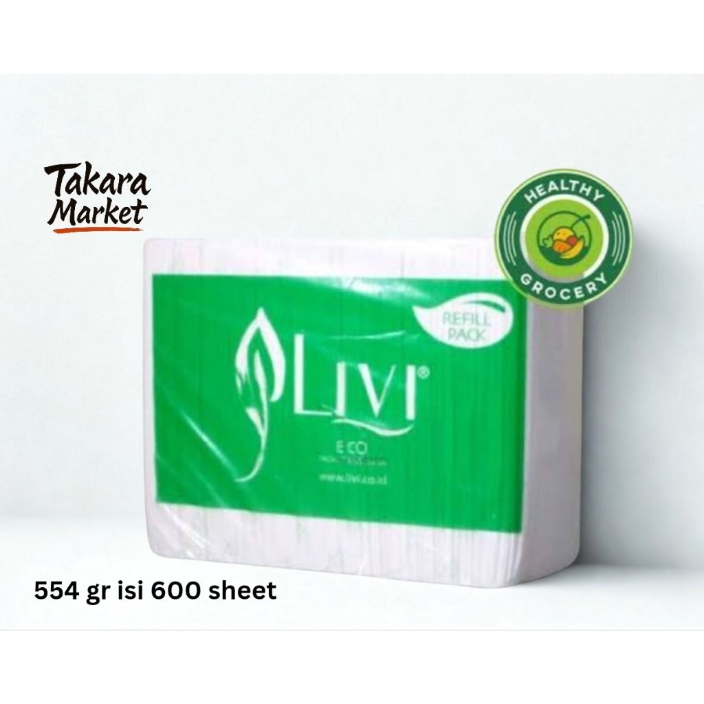 LIVI ECO กระดาษเช็ดหน้า Refill Pack 600S | LIVI FACIAL TISSUE