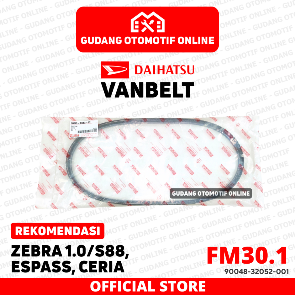 Fanbelt Fanbelt Daihatsu Zebra 1.0 1000CC S88 Espass Ceria FM 30.1 Original ORI 90048-3252052-001