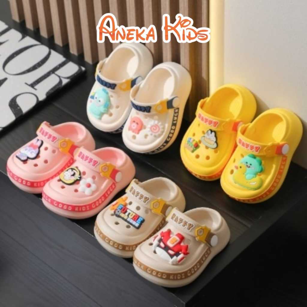 รองเท้าแตะ CROCK สําหรับเด็กผู้หญิงและเด็กผู้ชายที่มีการนวดร่วมมือ