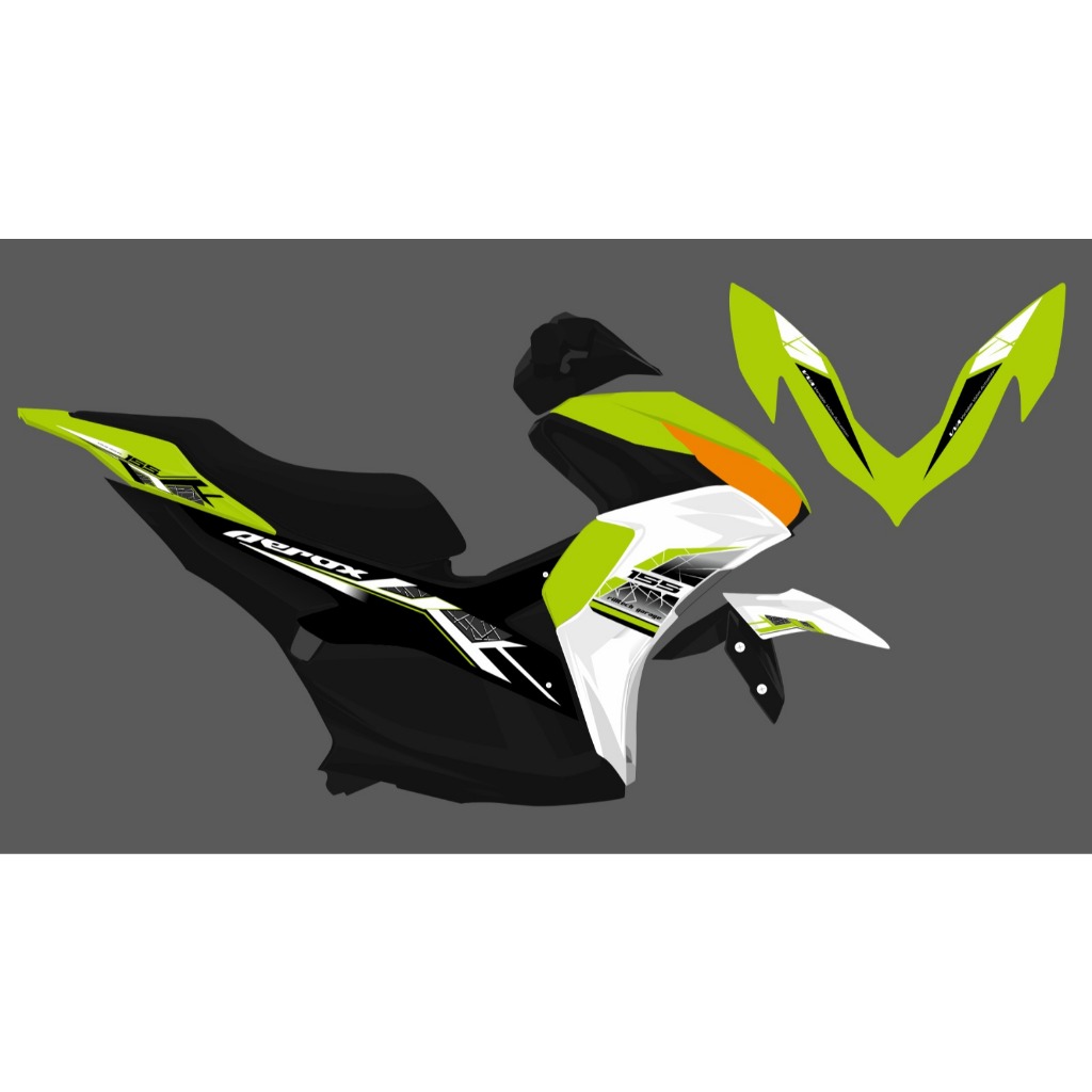 GLOSSY TRANSPARENT STRIPING AEROX ใหม่ทั้งหมด CONNETED 155 2021-2024 NVX V2/NVX V3 VIETAM CONCEPT