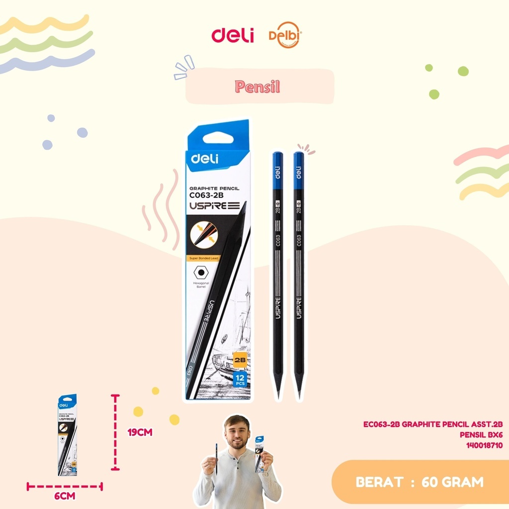 DELI GRAPHITE PENCIL 2B