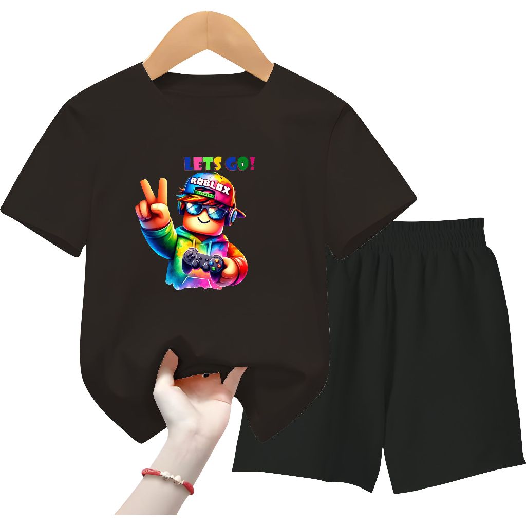 ROBLOX เสื้อผ้าเด็ก/ ROBLOX MOTIF เด็กและกางเกงชุด/ชุดสําหรับ CHILDREN AGED 5-15 ปี