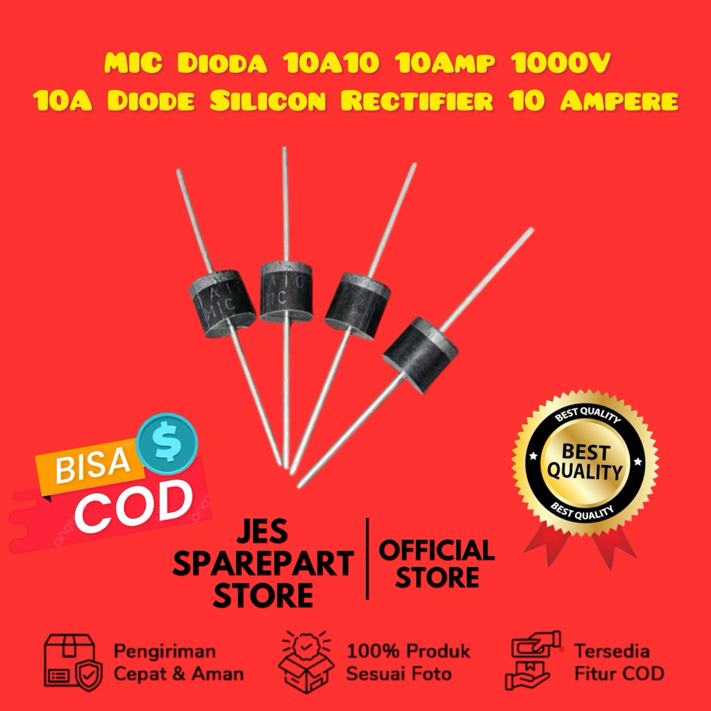 MIC Diode 10A10 10Amp 1000V 10A Diode Silicon Rectifier 10 Ampere