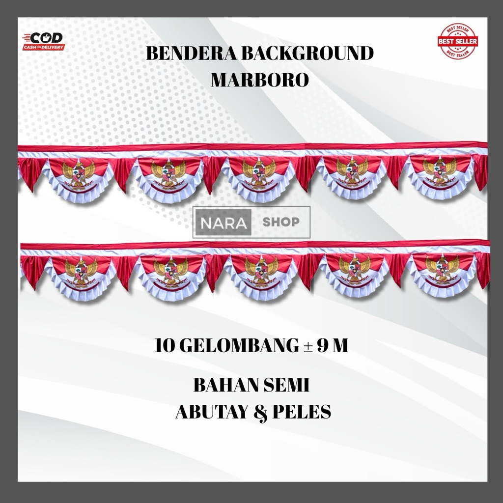 MERAH RED AND WHITE FLAG BACKGROUND SEMI GARUDA MALBORO