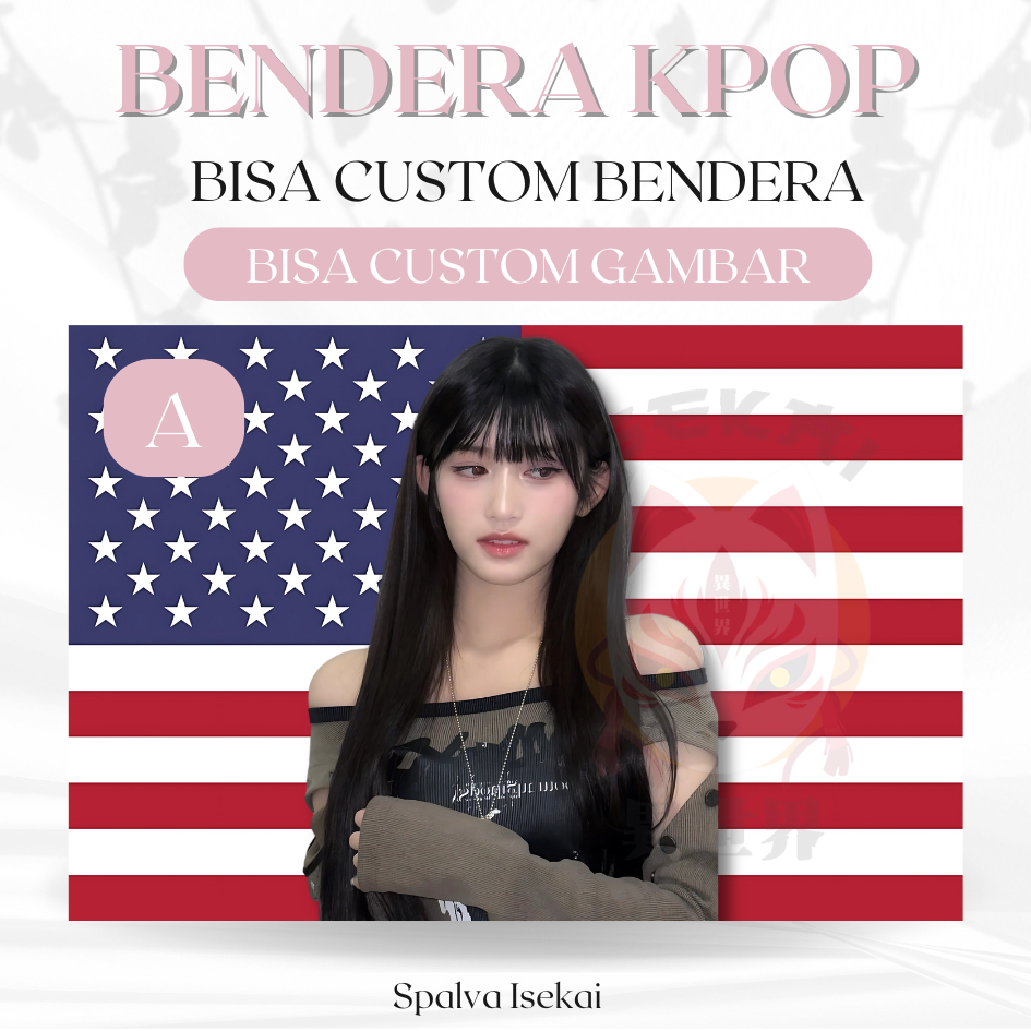 AMERICAN FLAG KPOP LESEO IVE / โปสเตอร์ KPOP / FLAG KPOP LESEO / KPOP Tapestry / Tapestry Kpop