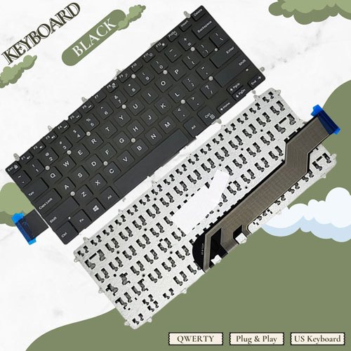 คีย์บอร์ดคุณภาพดีที่สุด Dell Vostro 14 5000 5468 5471 Latitude 3490 3379 P75G P75G001 - รับประกัน