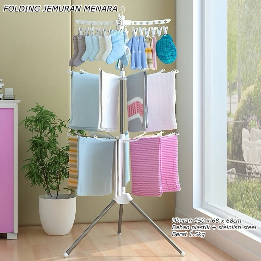 FOLDING TOWER CLOTHING RACK || FOLDING TOWER CLOTHING RACK || เสื้อผ้าเด็ก 3 ชั้น