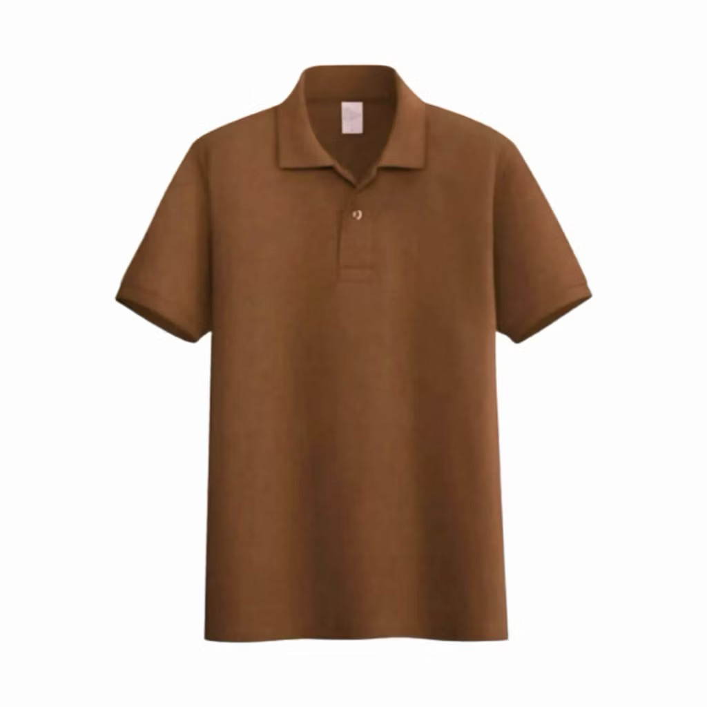 PLAIN POLOSHIRT FOR MEN / PLAIN COLLAR T-SHIRT FOR MEN, MILK CHOCOLATE, SHORT SLEEVE, ใหม่ล่าสุด