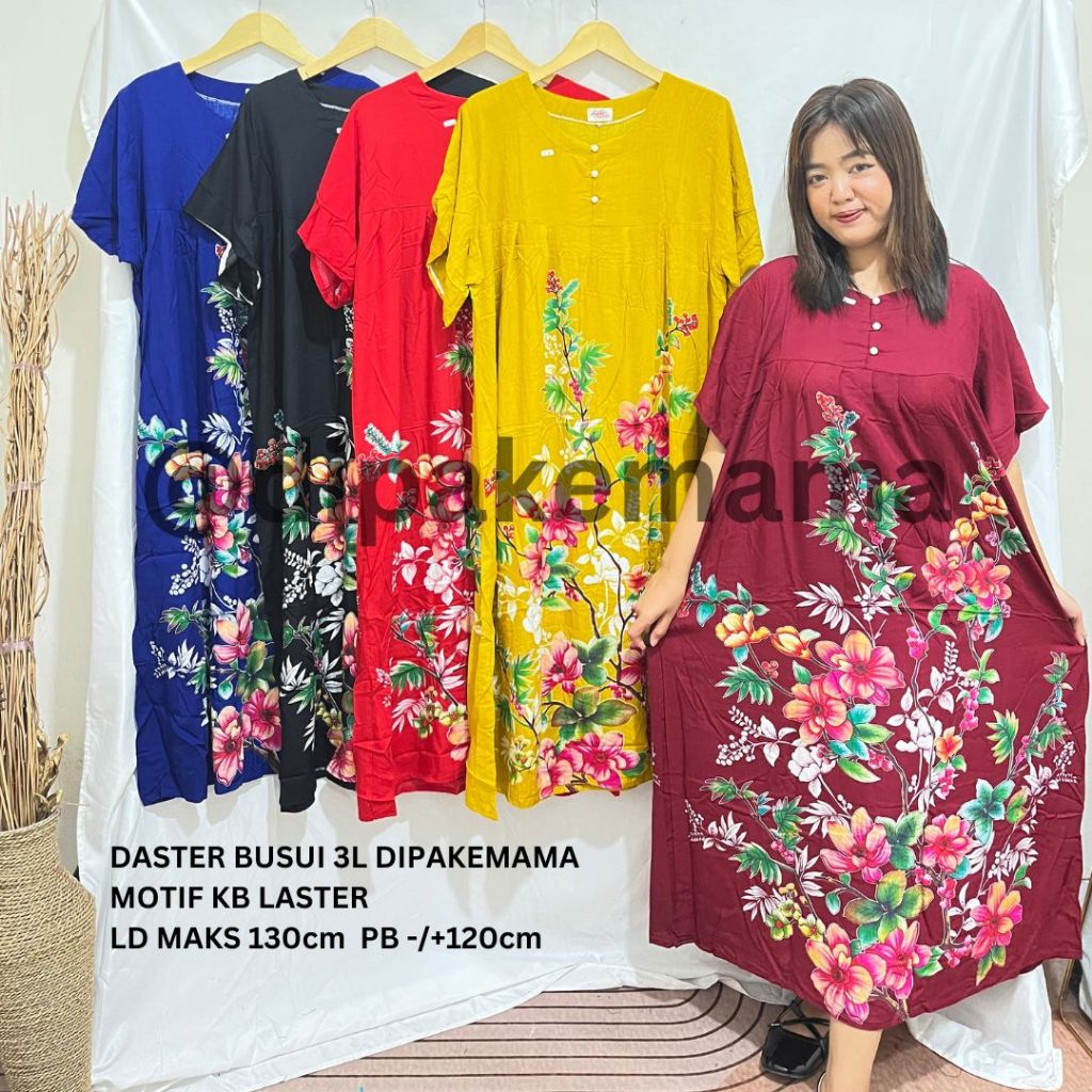 3L BUSUI DRESS WITH PAKEMAMA KB LASTER MOTIF MAXIMUM LD 130cm [DPKMM]