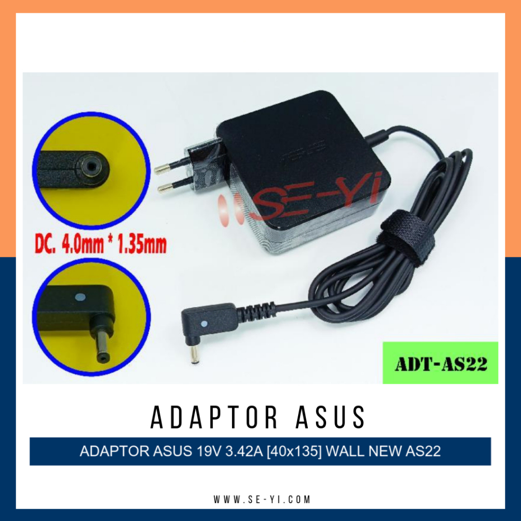 อะแดปเตอร์ชาร์จ Asus A456U A456UA A456UB 19V 3.42A 4.0X1.3 มม. AS22"