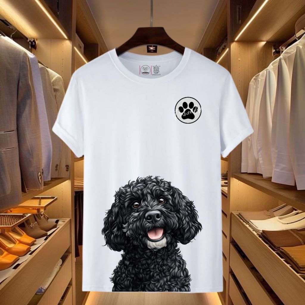 TOY เสื้อยืด BLACK POODLE TSHIRT - POODLE สีดําคุณภาพระดับพรีเมียม
