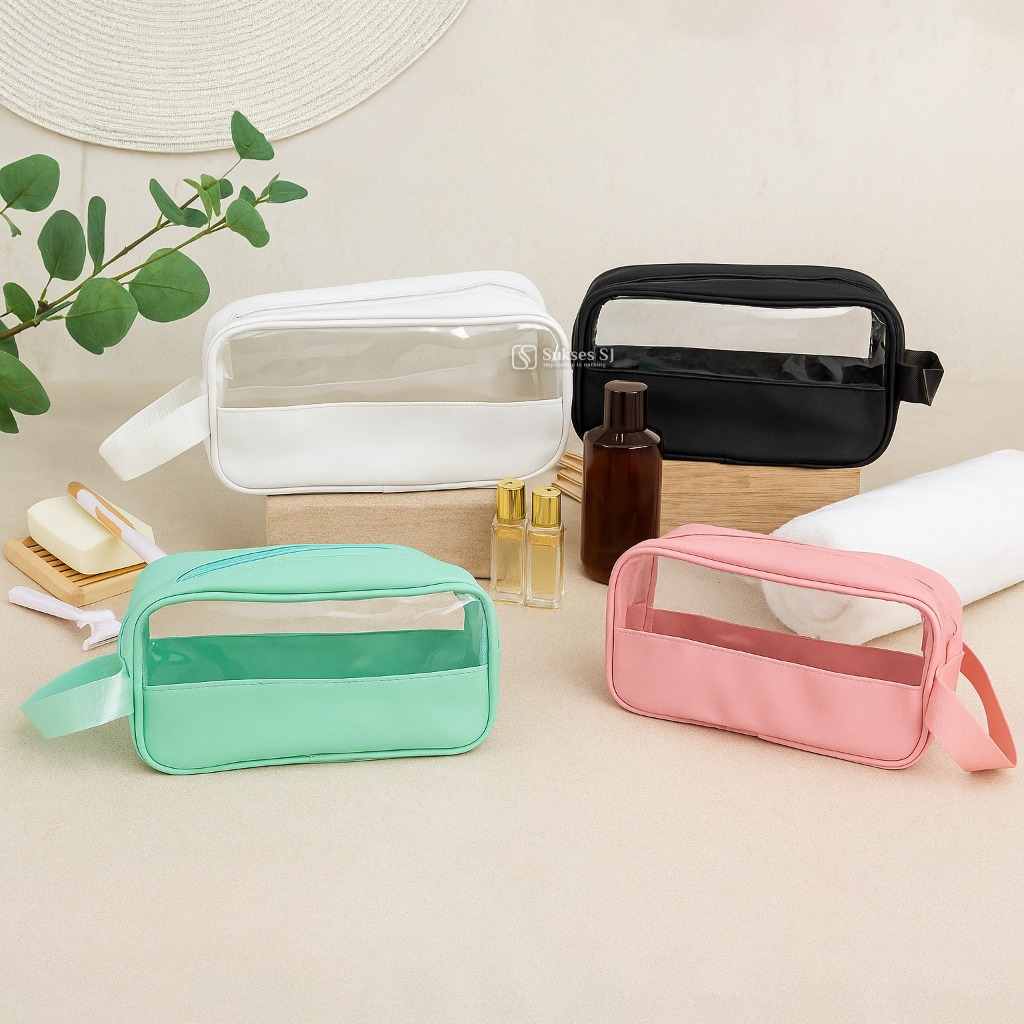 *WashBag Plain Transparent Cosmetic Bag / Washbag Pouch Travel