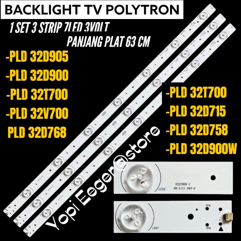 POLYTRON 32 INCH LED TV BACKLIGHT PLD-32D905- PLD-32D900- PLD-32T700- PLD-32V700- PLD-32D768- PLD-32