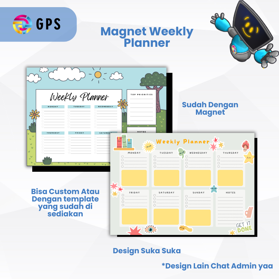 GVIBULES - CUSTOM WEEKLY / MONTHLY PLANNER CUSTOM FRIDGE MAGNET WALL SCHED BOARD สําหรับผนังสํานักงา