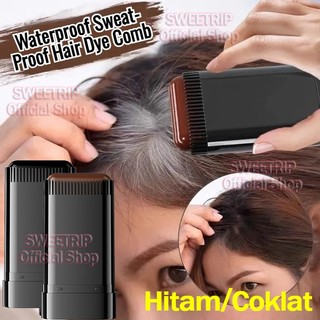 Stik Pewarna Rambut untuk Menutupi Uban 20g Hair dye stick hitam /coklat Tongkat pewarna rambut Pewarna Rambut Stik Tutup Rambut Uban Dengan Hair Dye Pen Cat Rambut Uban Tahan Lama Hair Coloring tahan air dan keringat Menutupi rambut abu-abu