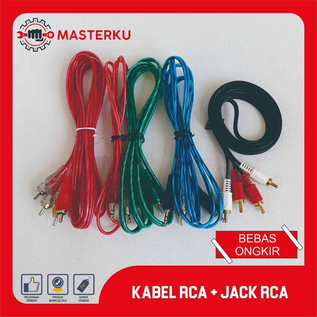 สาย RCA + สาย RCA JACK 1 LINE (TRANS) / สาย RCA พร้อม JACK LINE / RCA MAN TO MAN 1 สาย TRANSPARENT