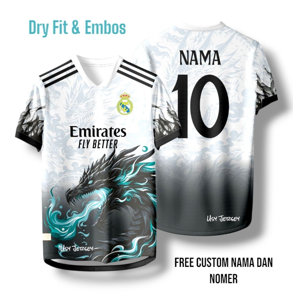 Madrid Dragon UCL 2025 เสื้อแข่งชั้นนําฟรีชื่อและหมายเลขที่กําหนดเอง