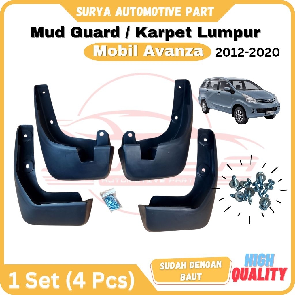 กันโคลน / พรมโคลน Avanza Xenia 2012-2020 | พร้อมน๊อต