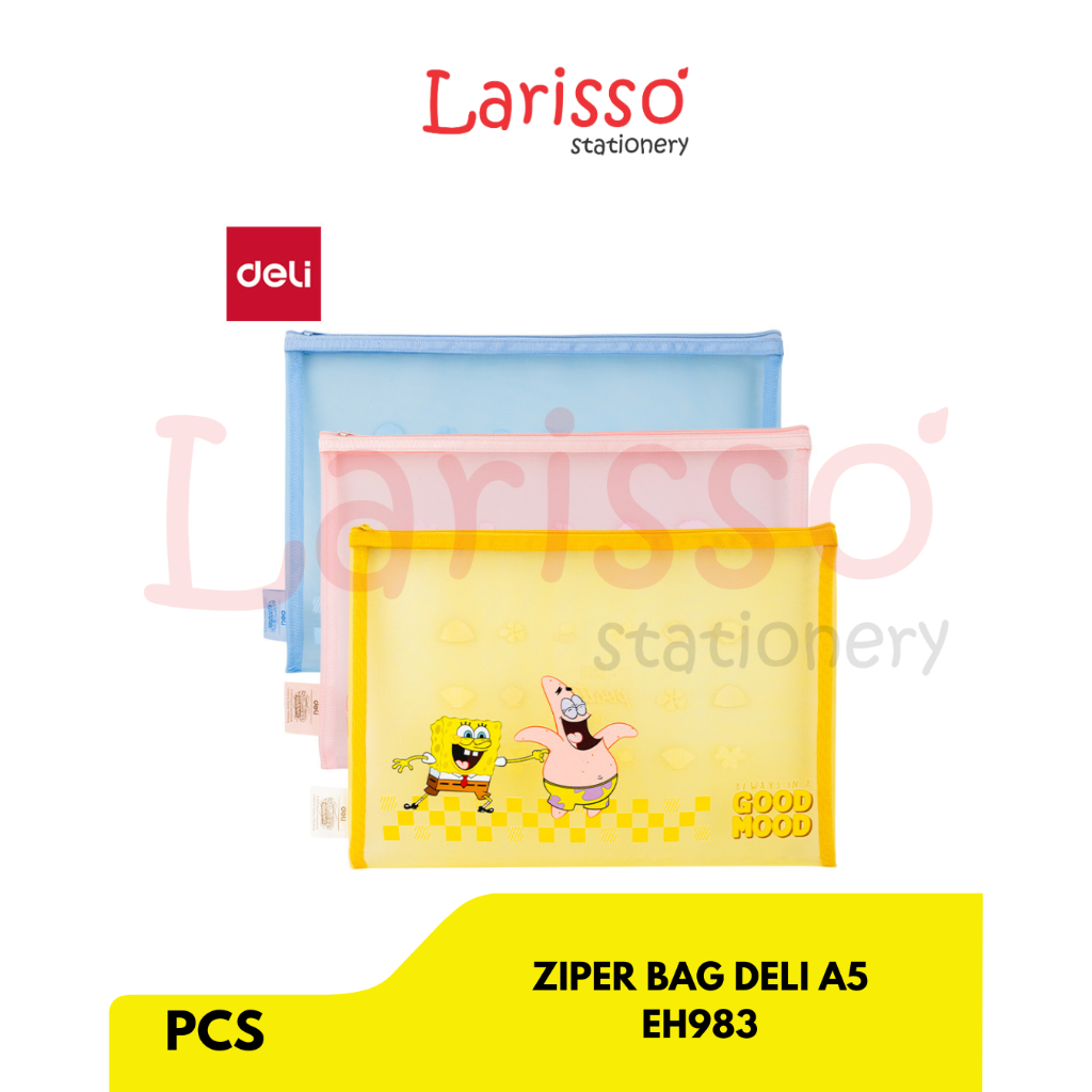 DELI - (ชิ้น) ZIPER BAG DELI A5 H983 -SPONGEBOB - ชิ้น