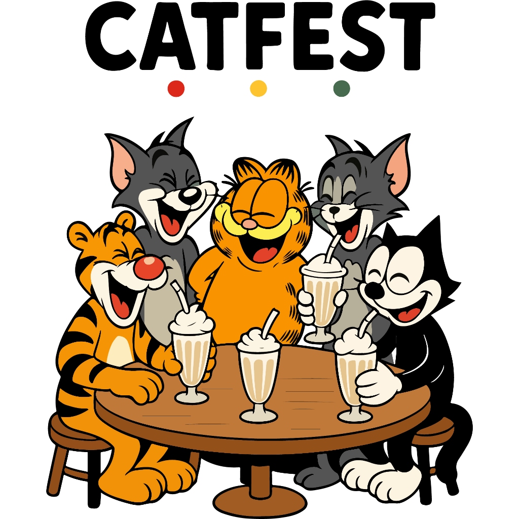 IRON-ON SCREEN PRINTING DTF SCREEN PRINTING CATFEST THEME