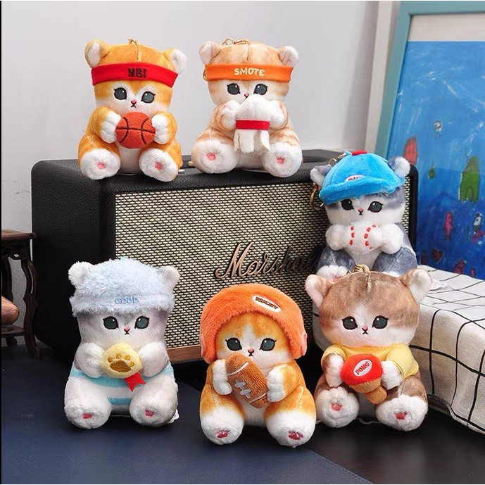 GANTUNGAN Mofusand พวงกุญแจตุ๊กตา Mofusand Cat Sport Series Mofusand Cat Sports Series