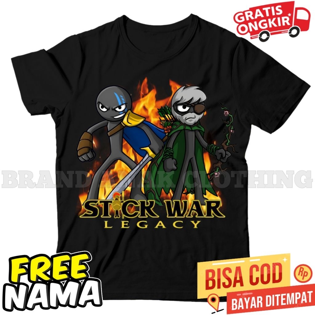 STICK WAR LEGACY CHILDRENS เสื้อยืดแฟชั่นใหม่ STICK WAR LEGACY CHILDREN [ฟรีชื่อ]