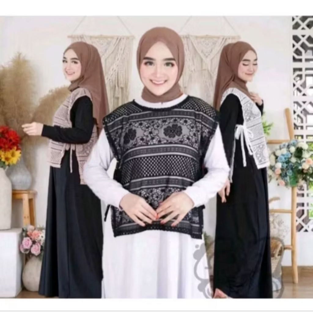 เสื้อกั๊กเชือก Burkat Jumbo Malika พรีเมี่ยม / เสื้อกั๊ก Malika lace Jumbo Burkat