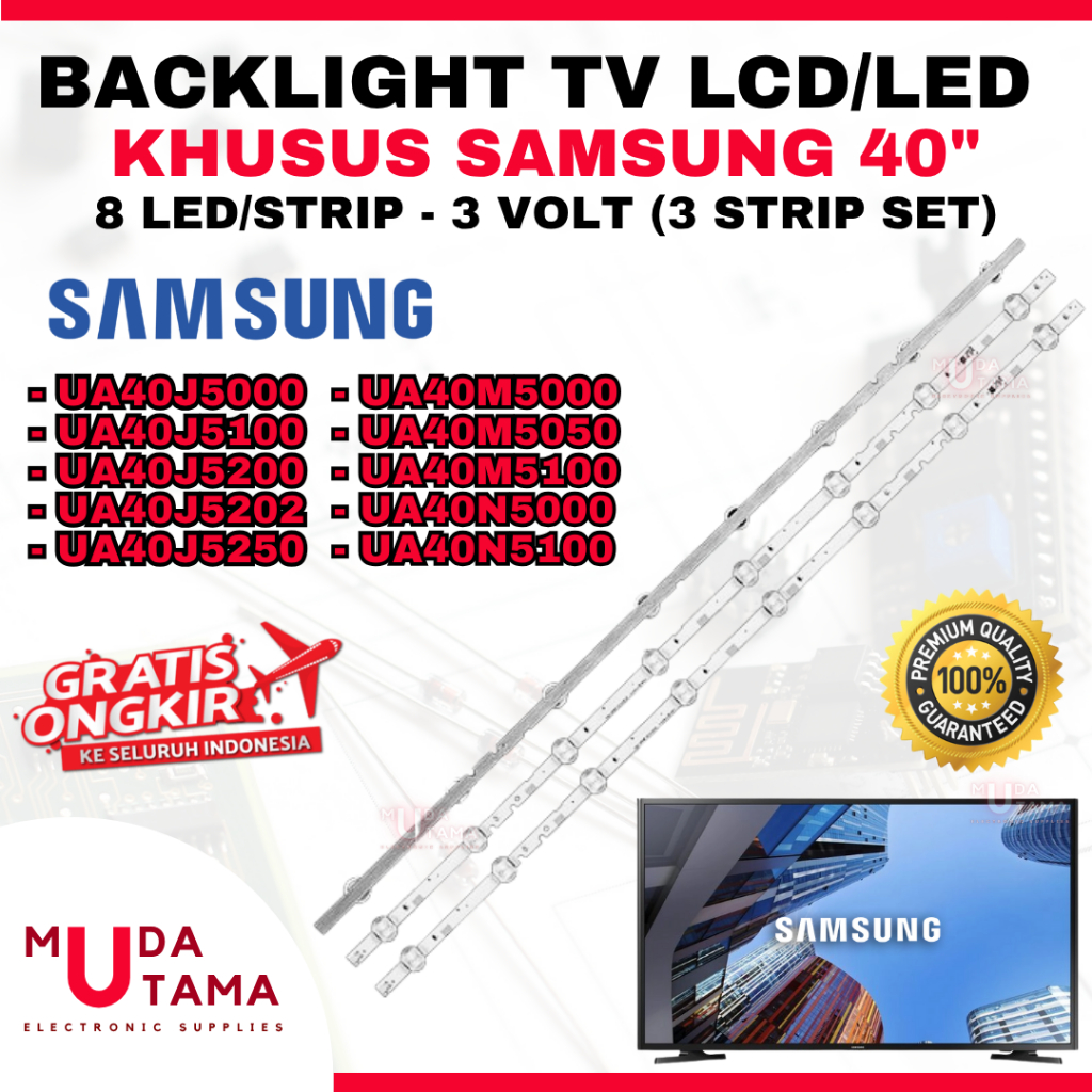 SAMSUNG 40 INCH LCD TV BACKLIGHT UA40J5000 UA40J5100 UA40J5200 UA40J5202 UA40J5250 UA40M5000 UA40M50