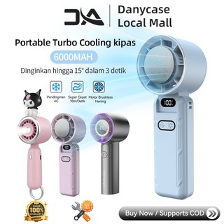 Kipas Angin Mini Portable Semikonduktor Turbo Kencang 18000RPM Baterai Tahan Lama USB Rechargeable Pendinginan Cepat untuk Outdoor/Camping/Kantor