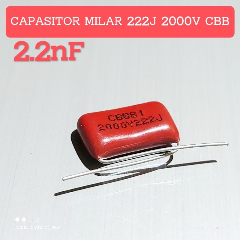 CAPACITOR 222J 2.2nF 2000V 2KV CBB22