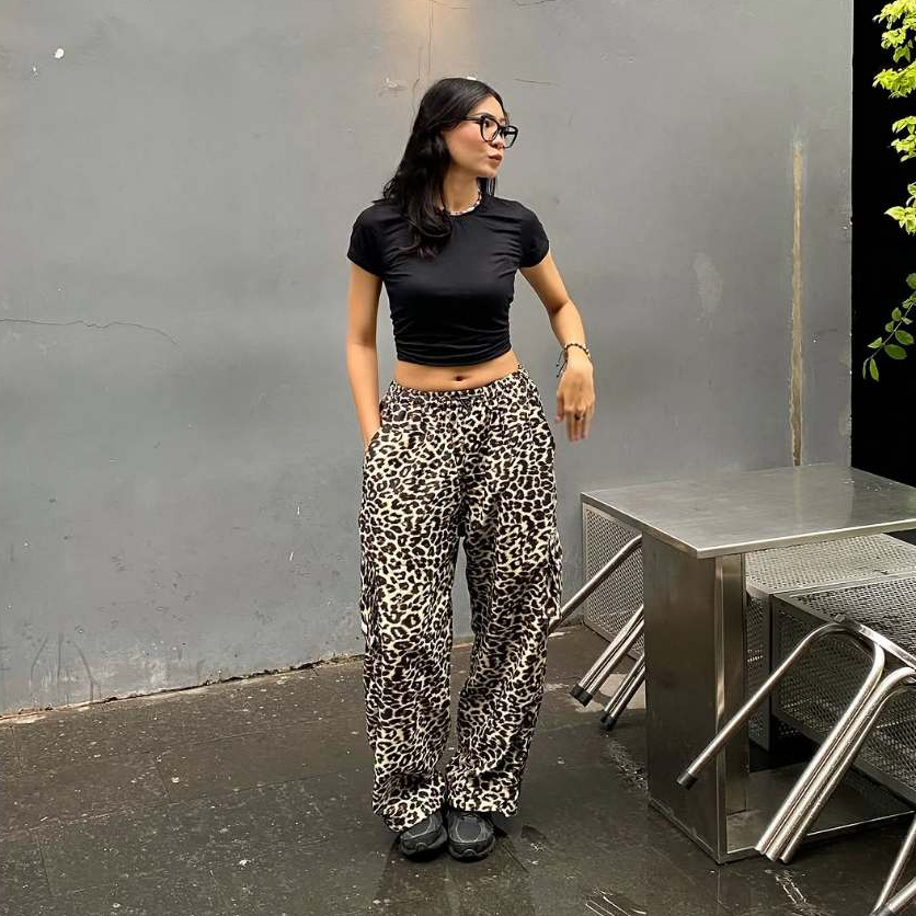 NOTBADCLUB - LEOBAD - GORPCORE LEOPARD CARGO PANTS