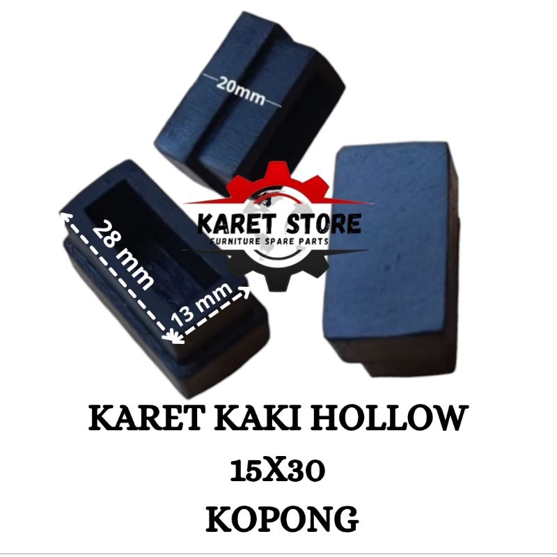 HOLLOW RUBBER 15X30 KOLONG/FOOT RUBBER/FOOT MAT RUBBER/CHAIR/TABLE/BANGKU/CLTHESLINE FOOT RUBBER/CLO