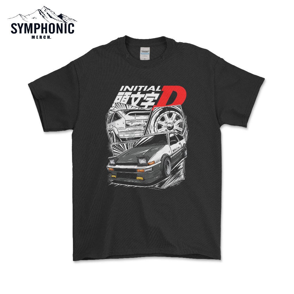 เสื้อยืดอนิเมะ INITIAL D รถ AE86