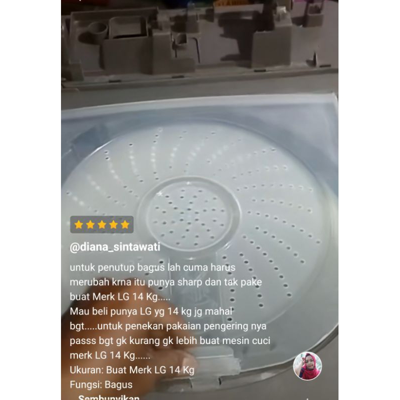 อ่าน!!! ฝาครอบเครื่องอบผ้า LG/sharp14/16kg (ใช้ได้กับคําอธิบาย LG).bc