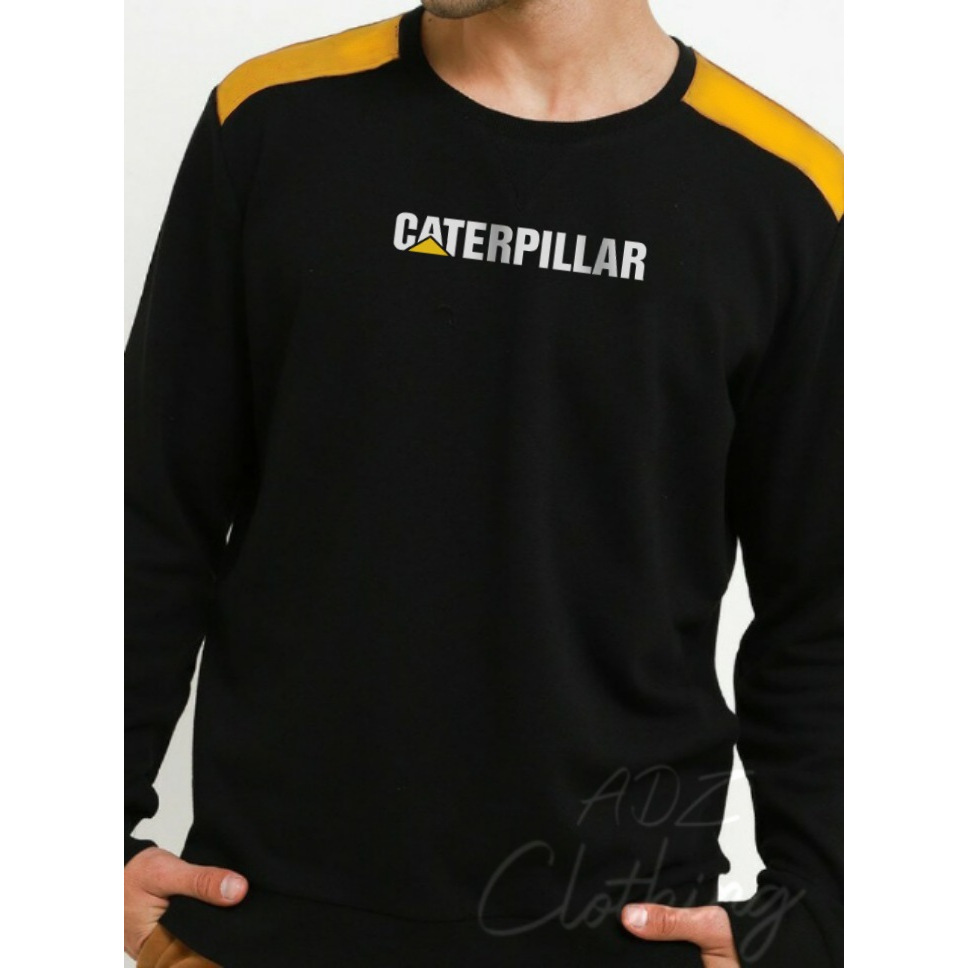 Caterpillar เสื้อสเวตเตอร์ลําลองผู้ชาย / ผู้หญิงแขนยาว 2 สีผ้าฟลีซขนาด XS - 3XL