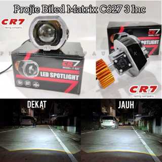 Lampu Tembak Projie Biled Matrix 3 Inc Flat Cut Putih High Low Dengan Kipas Pendingin C627 ZE77