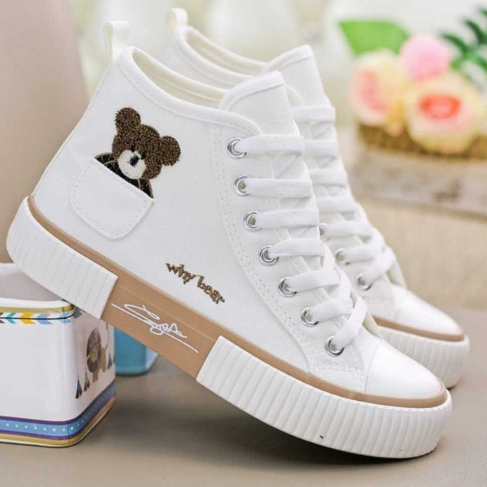 BRANZ STORE - CASUAL HIGH TOP GIRLS SCHOOL รองเท้า, MODERN SCHOOL รองเท้า, CANVAS THEME AS 168